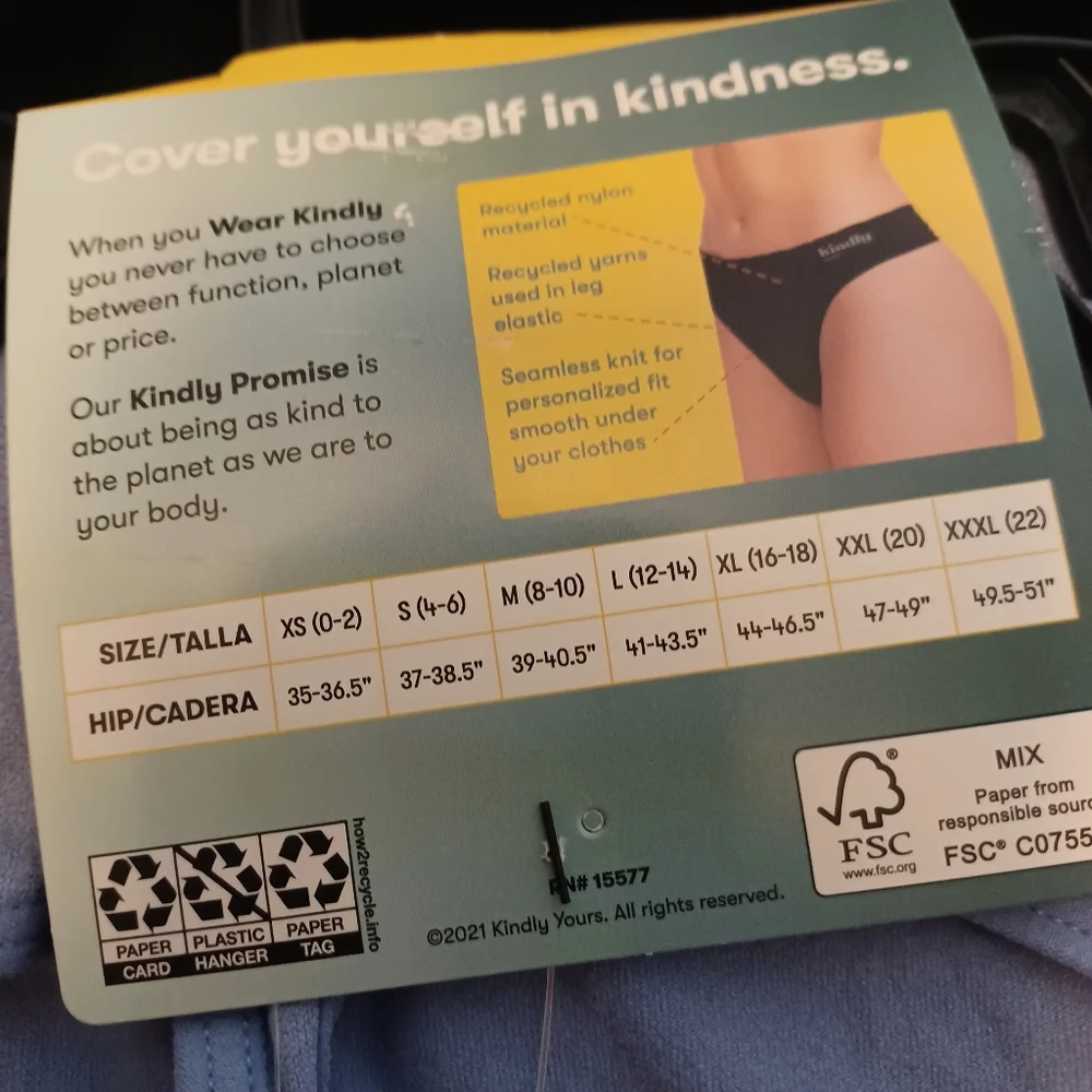 NEW Kindly Yours Lot 3 High Waist Thong Back Underwear Sz 22 XXXL